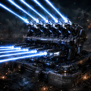 Laser cannon battery